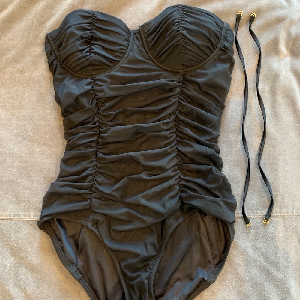 NWT J.Crew Black One-Piece Swimsuit 10